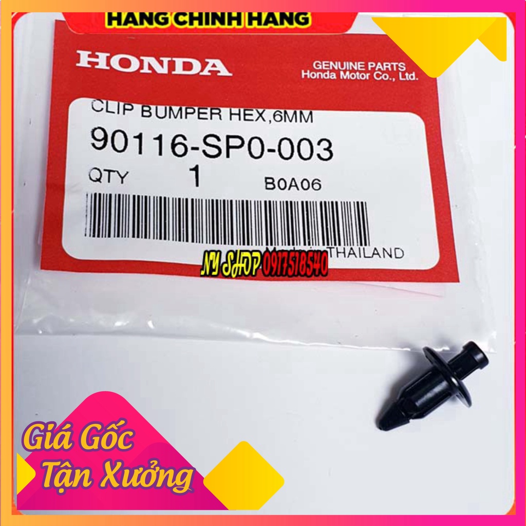 🥇 Combo Chốt Cài - Vít Nhựa Bấm 6mm Chính Hãng Honda Nhập Thái 🥇 (Ảnh Sp thật)
