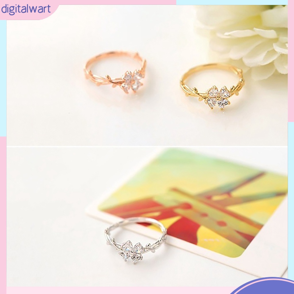 Nhẫn đeo tay kim loại đính đá màu thanh lịch cho nữ