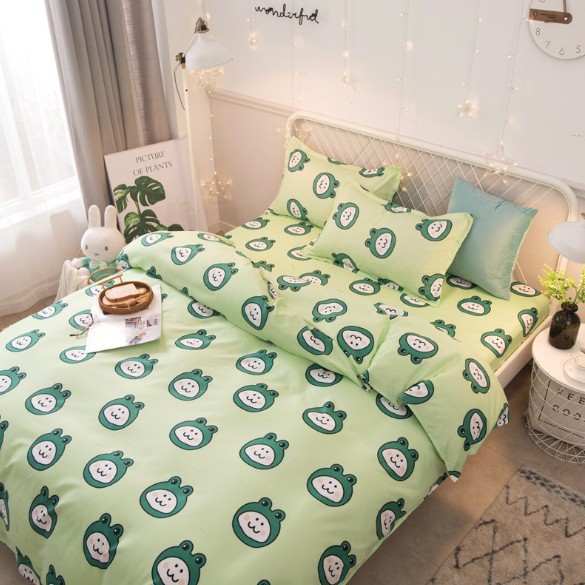 [Rẻ Vô Địch Sét 5 Món Vỏ Chăn Cotton Poly Mẫu Đào Cam