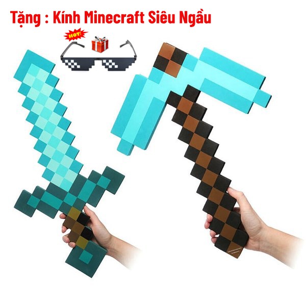 Combo Kiếm Cúp Minecraft Cực Đẹp [Tặng Kính Thug Life]