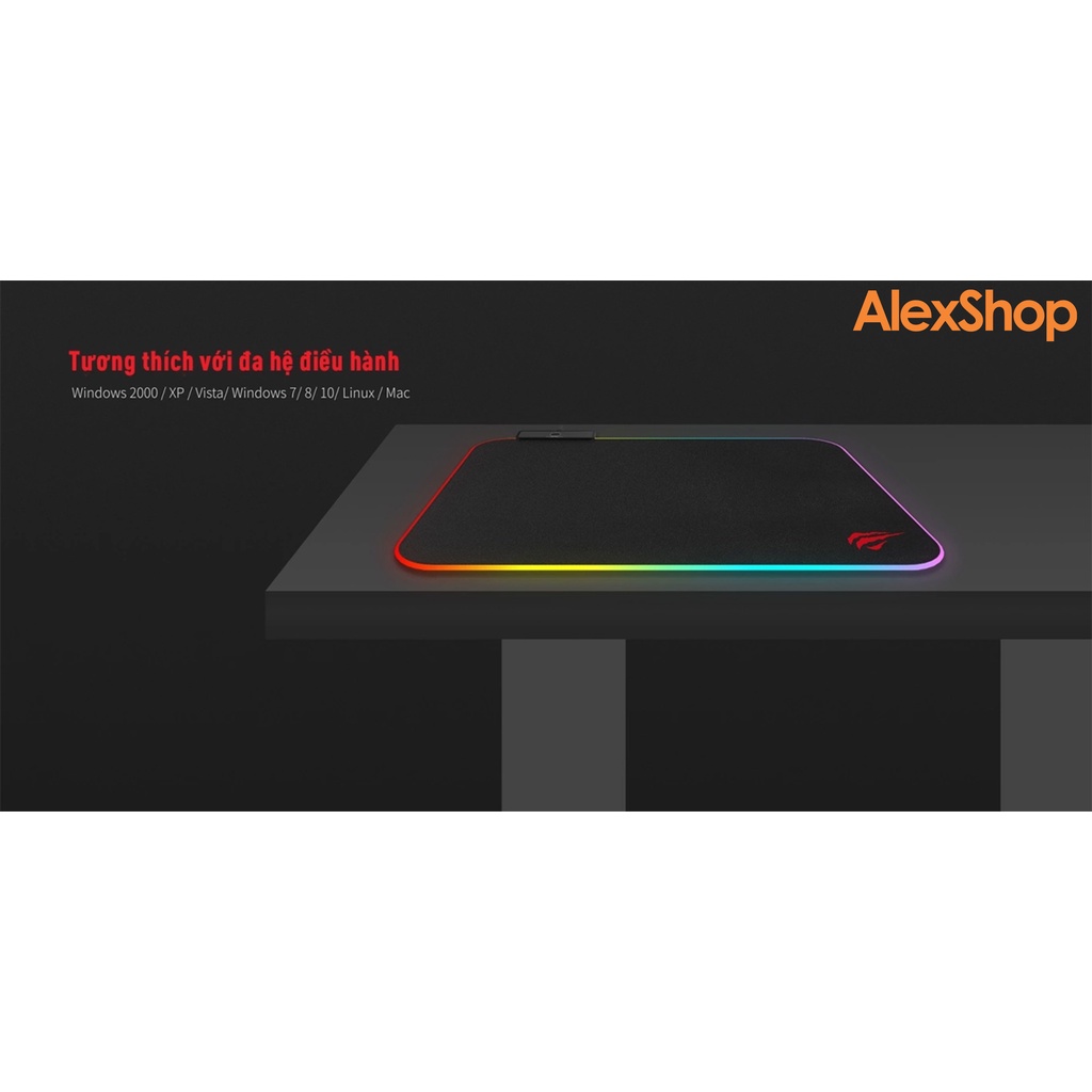 [Chính Hãng] Lót Chuột Mousepad RGB Havit MP901  - Bảo Hành 1 Đổi 1 12 Tháng