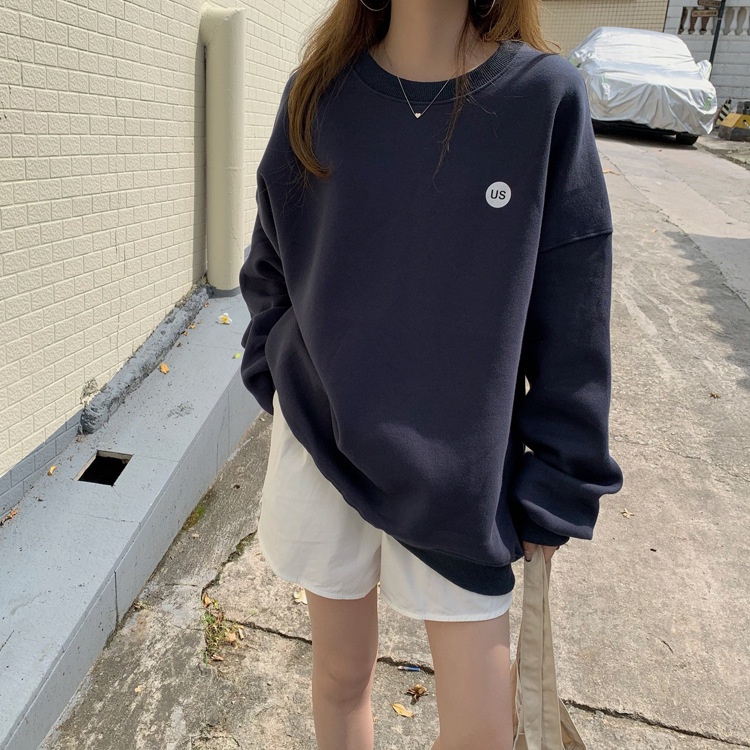 Áo sweater IELGY cổ tròn dáng rộng thời trang cho nam và nữ