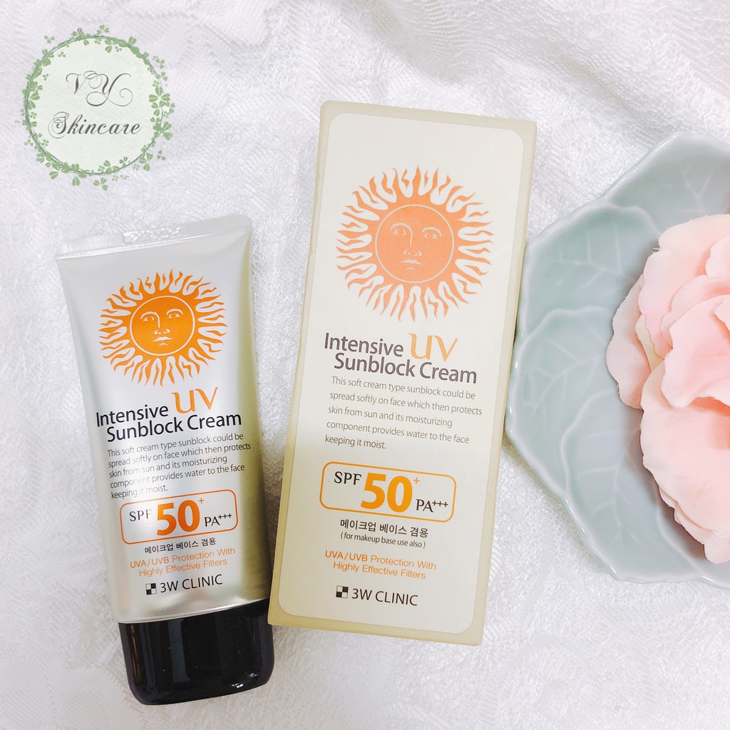 Kem Chống Nắng 3W Clinic Intensive UV Sunblock Cream SPF 50+ PA+++