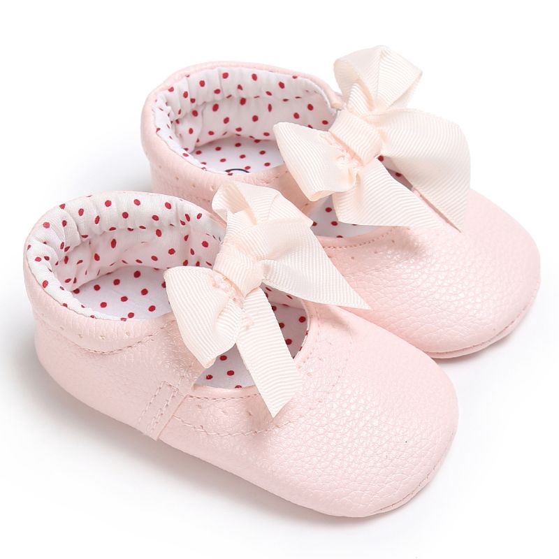 2019 Newborn Baby Girls Moccasin Shoes Soft Bottom PU Leather Toddler Kids First Walkers Non-slip
