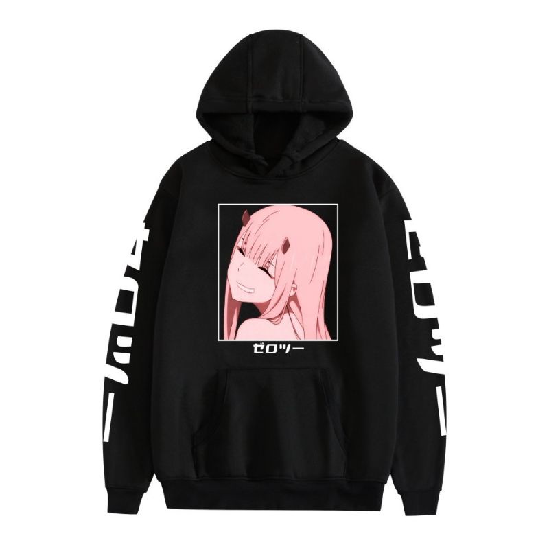 [ SIÊU PHẨM] Áo Hoodie Dài Tay Darling In The FRANXX Nam Nữ Trắng Đen Đỏ Đủ Size