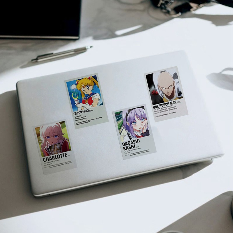 Tmdbyx Set 50 miếng dán trang trí laptop điện thoại chống thấm nước hình nhân vật phim hoạt hình One Piece