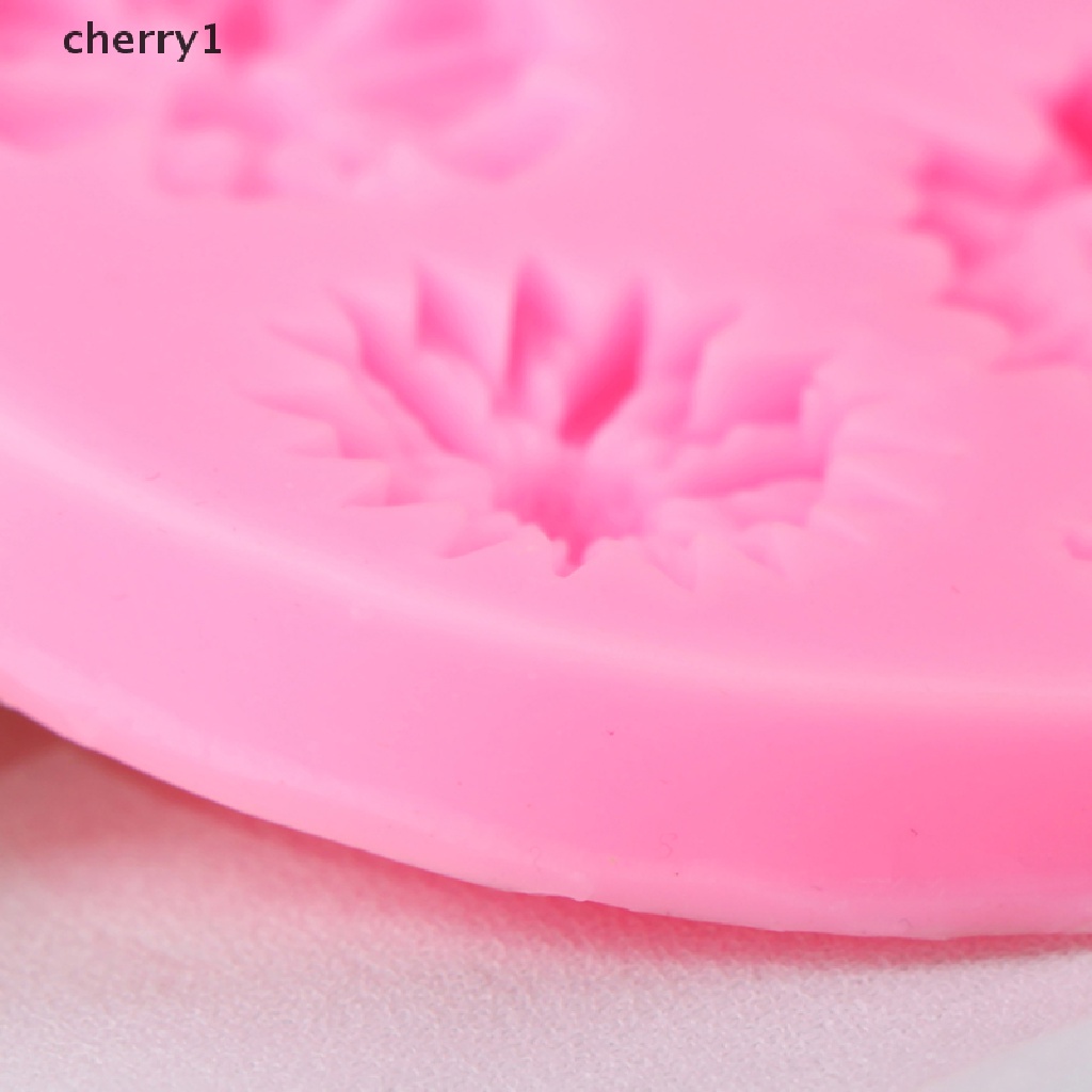 [cherry1] Khuôn Silicon Dập Nổi Hình Cánh Hoa Hướng Dương 3D Trang Trí Bánh Kem [Mới]