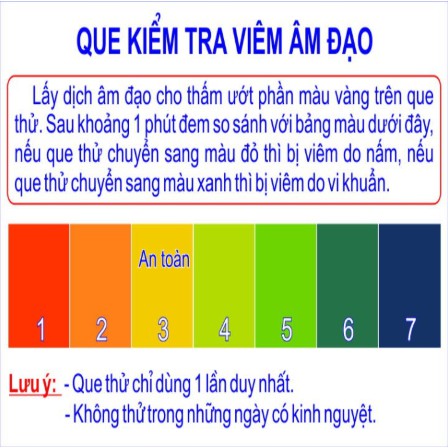 Que test viêm phụ khoa hàng chất lượng FSHOPP5 Que thử viêm nhiễm âm đạo tiện lợi