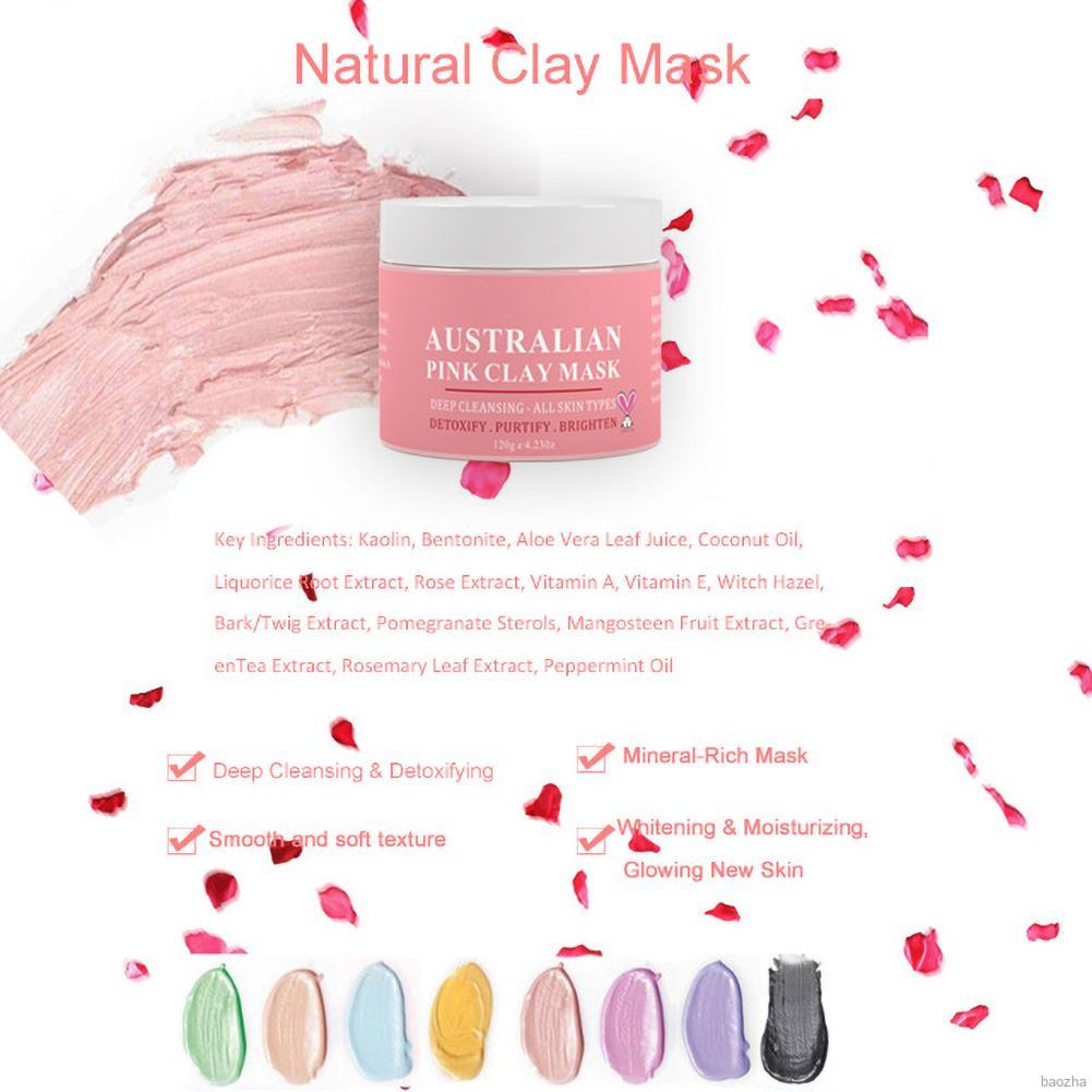 Girl Pink Clay Mask Pore Black Dots Blackhead Deep Cleansing Mask Against Face Acne Exfoliating Instantly Brighten And Firm Facial Pink Clay Mask