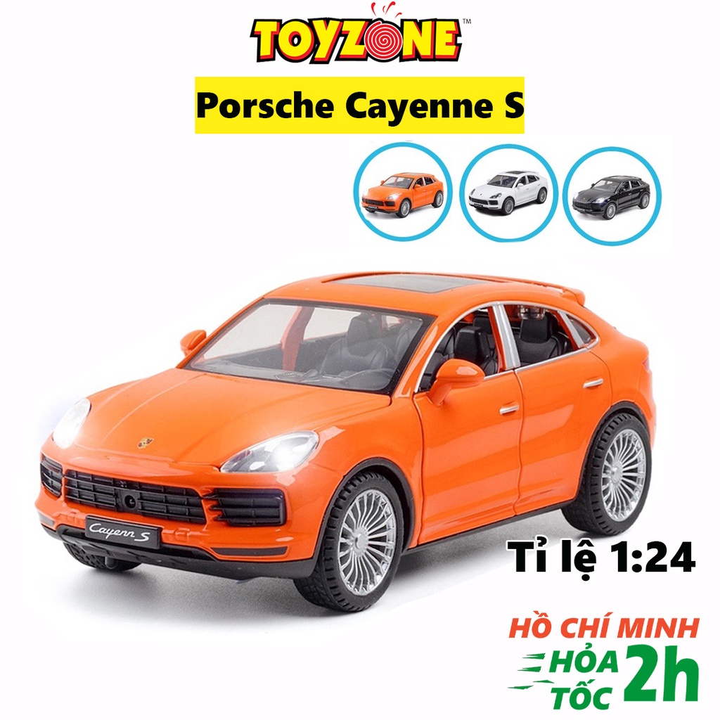 Mô hình xe hơi Porsche Cayenne S tỉ lệ 1:24 chất liệu hợp kim có đèn và âm thanh
