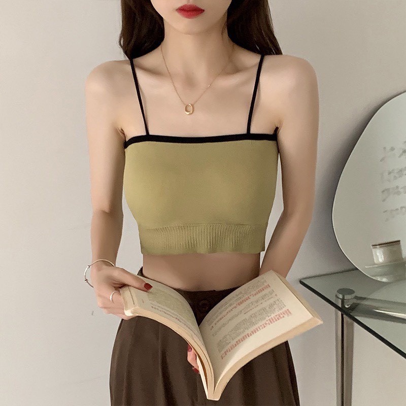 Áo Bra Thun 2 Dây Elysa Có Mút Ngực Gam Màu Pastel Quyến Rũ 388