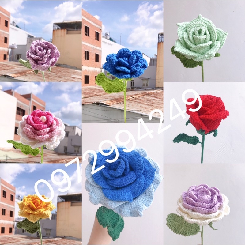 Bó hoa len handmade-P9