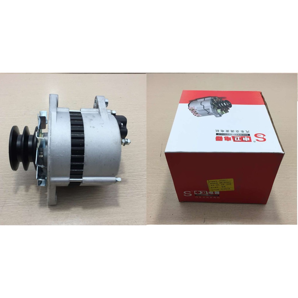 Máy phát  -JFZ292-1_Động cơ 6110 , 28V-55A-1500W, puly 2 rãnh, tiết chế ngoài, 2 tai cân tâm 183