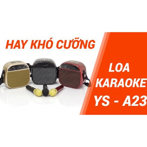 Loa karaoke bluetooth xách tay YS-A23, loa karaoke mini, micro không dây