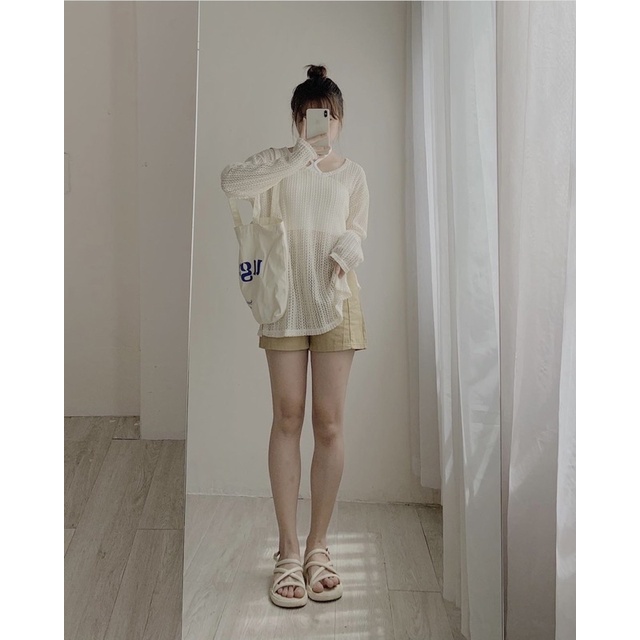 [Video thật]Set áo lưới và áo yếm L02, áo lưới form rộng phong cách. Áo yếm croptop mix áo lưới phong cách cực trendy.