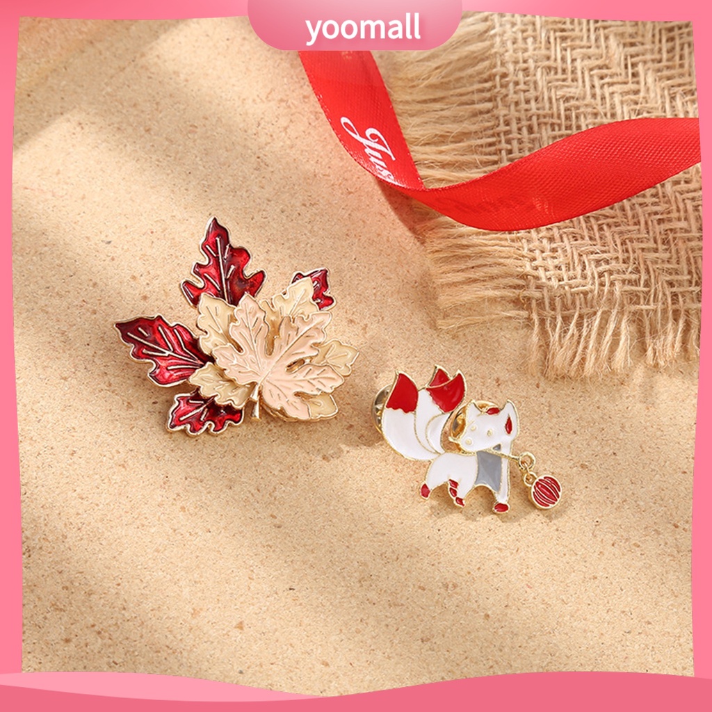 Ghim cài áo hình chiếc lá thời trang cho nam nữ