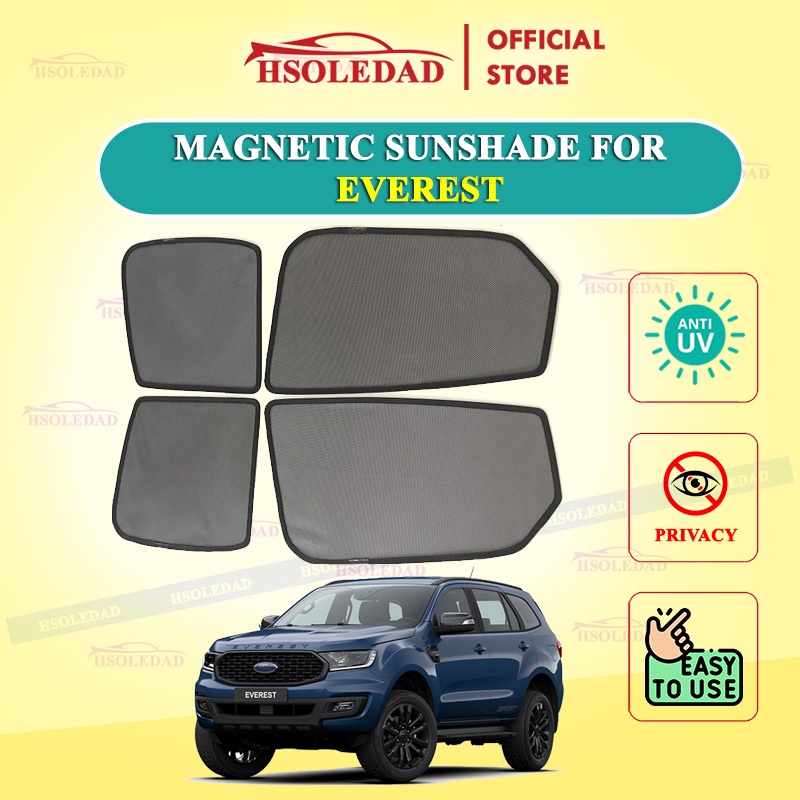 Rèm che nắng nam châm cho xe Ford Everest, bộ 4 tấm cho 4 cửa, hàng loại 1 cao cấp nhất, vừa khít kính