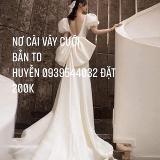 nơ cài váy cưới bản to 50cm