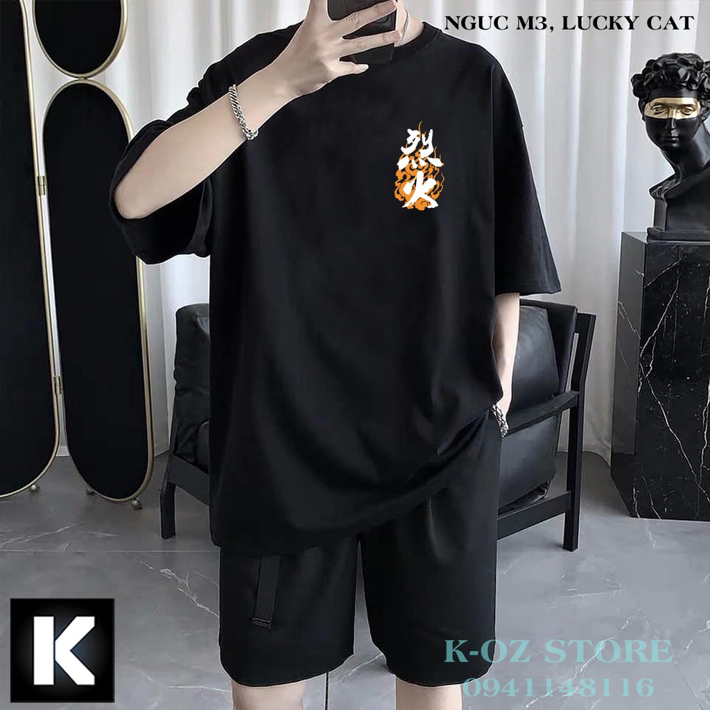 (FULL SIZE + ẢNH THẬT) Áo thun LUCKY CAT thiết kế tay lỡ OVERSIZE UNISEX (2 Màu ĐEN-TRẮNG)