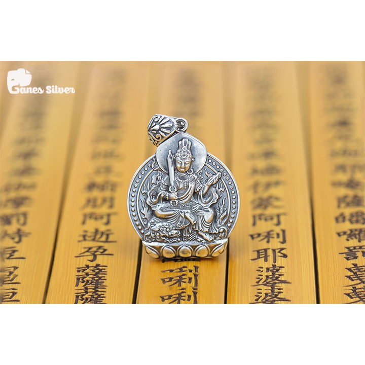 Mặt Dây Chuyền Bạc Thái Phật Văn Thù Bồ Tát New Chất Liệu Cao Cấp - Ganes Silver