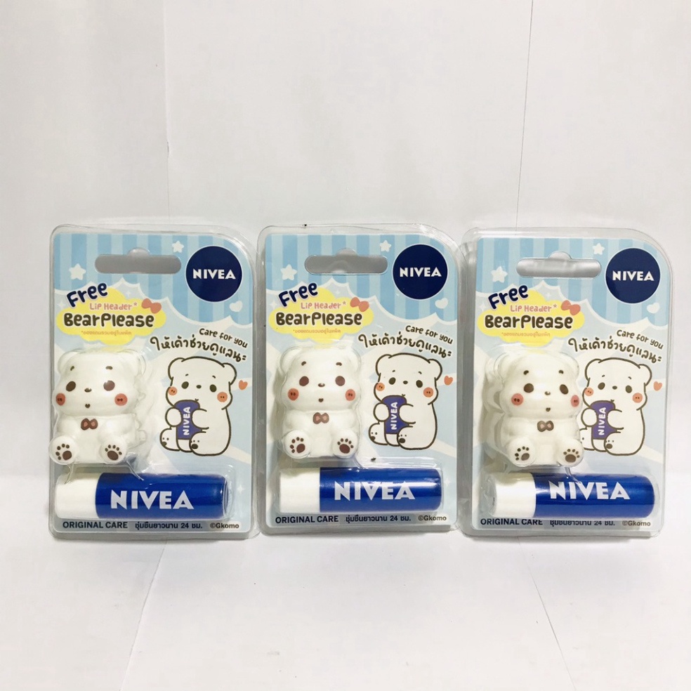 Son Dưỡng Nivea Bear Dưỡng Ẩm Và Phục Hồi Độ Ẩm Cho Môi Mềm Mượt 4.8g