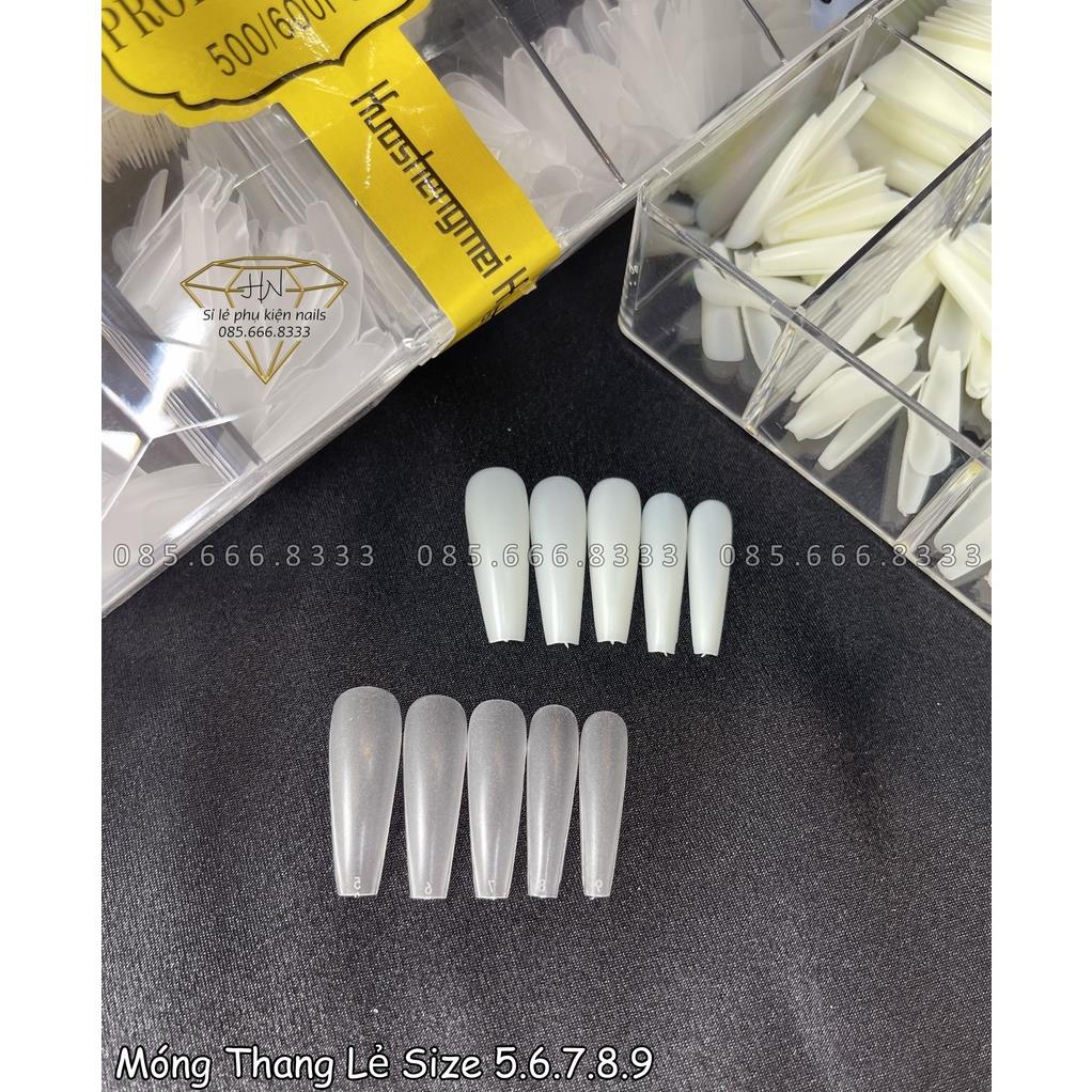 Móng úp HSM nhám lẻ size 5.6.7.8.9 móng Vuông,Thang,Nhọn  cao cấp