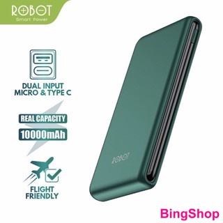 Pin Sạc Dự Phòng 10000mAh ROBOT RT180 1 Output USB & 2 Input Micro/Type-C - BH 12 THÁNG 1 ĐỔI 1