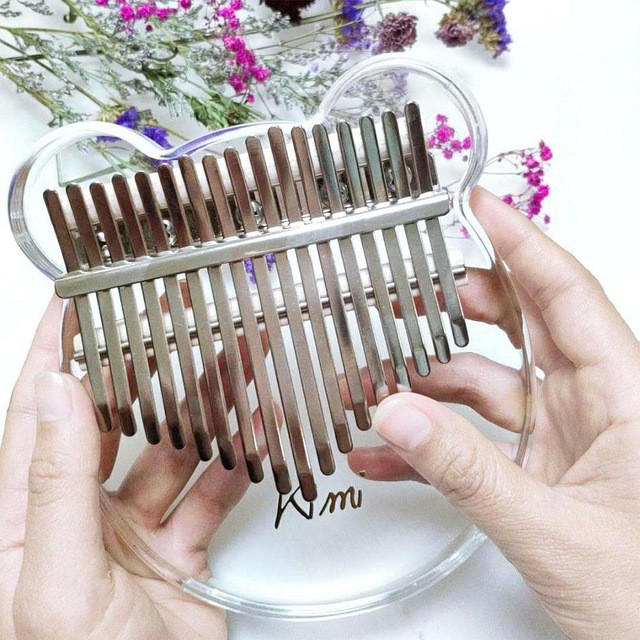 Đàn kalimba 17 phím trong suốt nguyên khối Mahagony KIMI000012