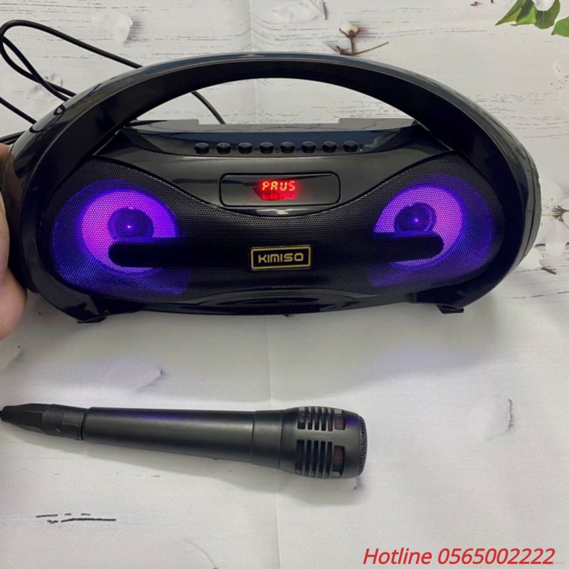 Loa Karaoke Bluetooth Xách Tay Kimiso-S1-S2, Hát Nghe Nhạc Âm Bass Cực Hay +Tặng Mic Hát Có Dây 5.0