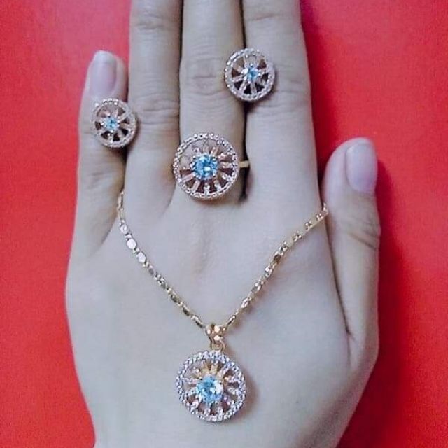 Bộ trang sức mạ vàng 18k