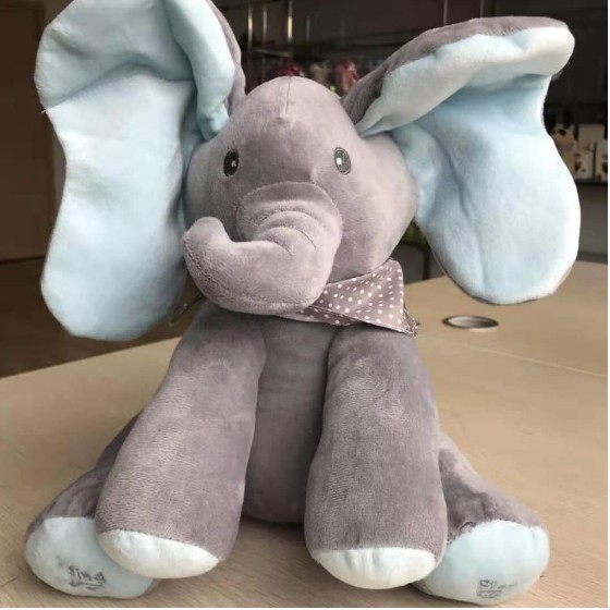 [ Gía siêu rẻ ] Voi bông chạy pin biết hát, vểnh tai