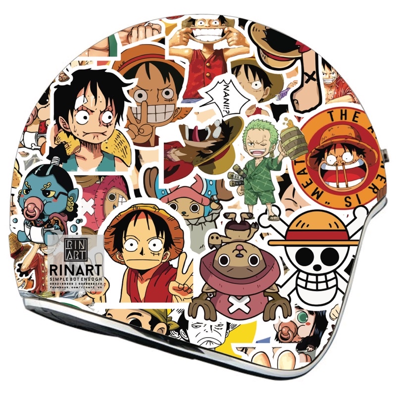 S69 - STICKER ONEPIE CÁ TÍNH DÁN TRANG TRÍ ĐIỆN THOẠI LAPTOP VALI MŨ BẢO HIỂM XE MÁY TỦ KỆ | RINART.VN
