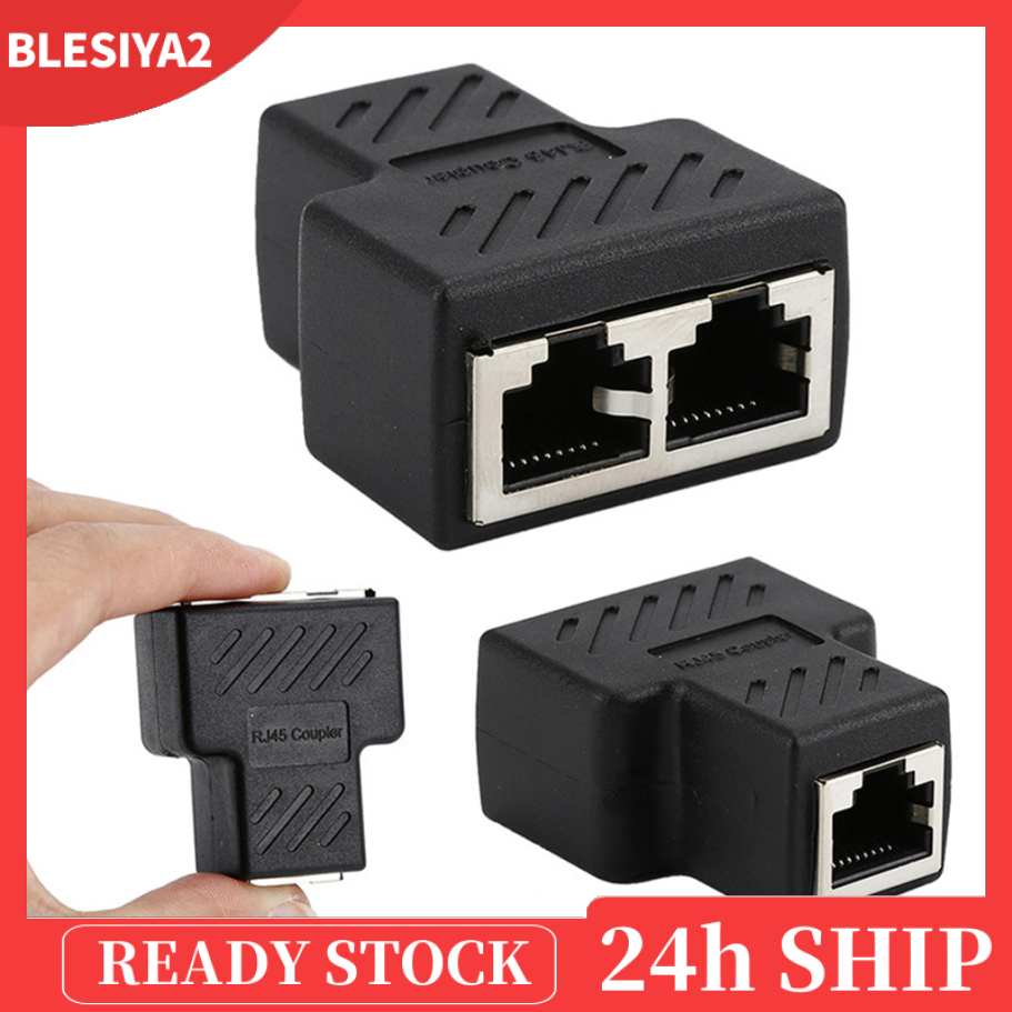 (Hàng Mới Về) 1x Rj45 8p8c 1 Sang 2 Female Chia Cổng Mạng Màu Đen | BigBuy360 - bigbuy360.vn