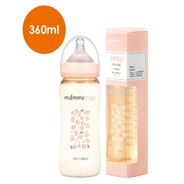 Bình sữa 360ml nhựa PPSU hồ lô cổ rộng mammyshop - màu hồng phấn