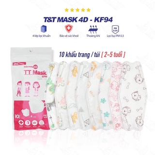 Combo 10 chiếc khẩu trang 4d cho bé