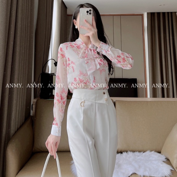Quần tây nữ lưng cao AMY dáng baggy cạp cao siêu tôn dáng ống đứng chuẩn đẹp khóa sườn đen trắng nâu Q583
