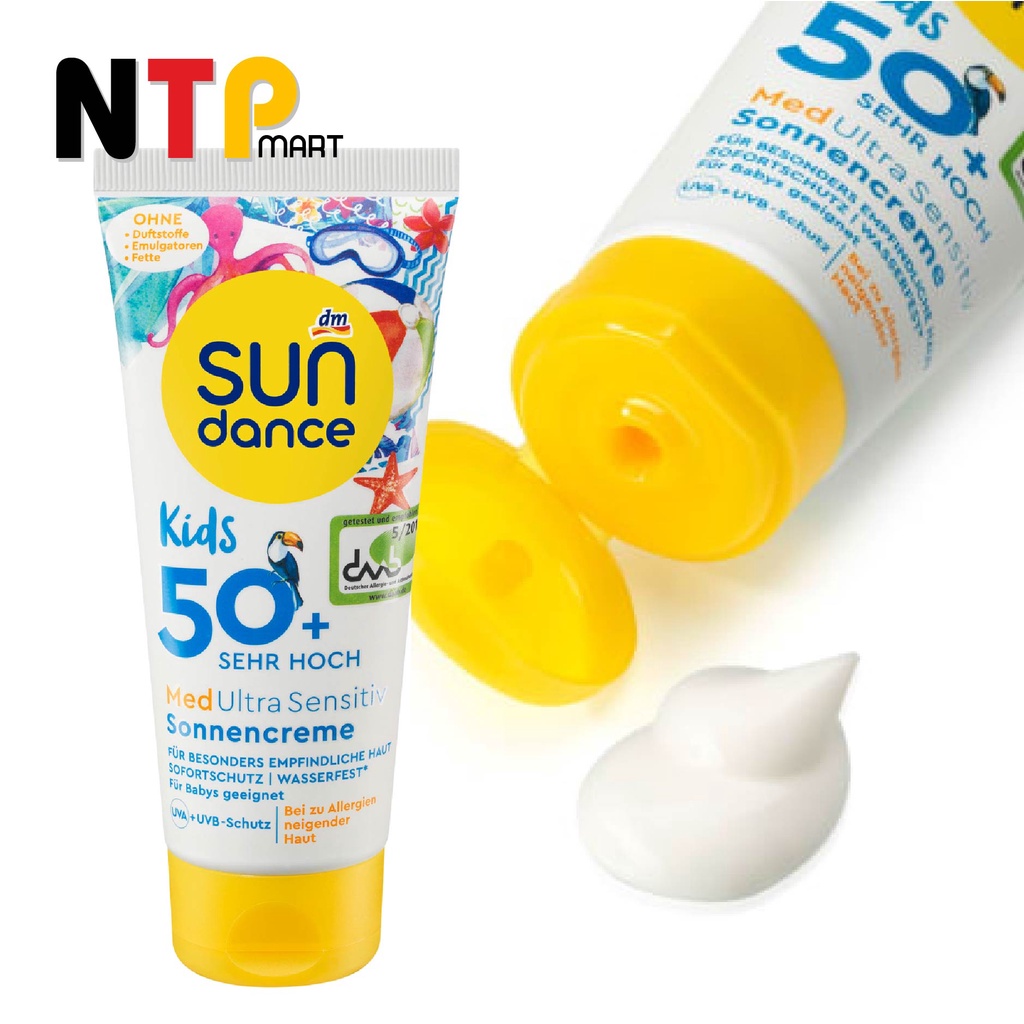 Kem Chống Nắng Trẻ Em Sundance Kids 50+ Sehr Hoch Med Ultra Sensitiv cho da nhạy cảm tuýp 100ml nhập khẩu Đức