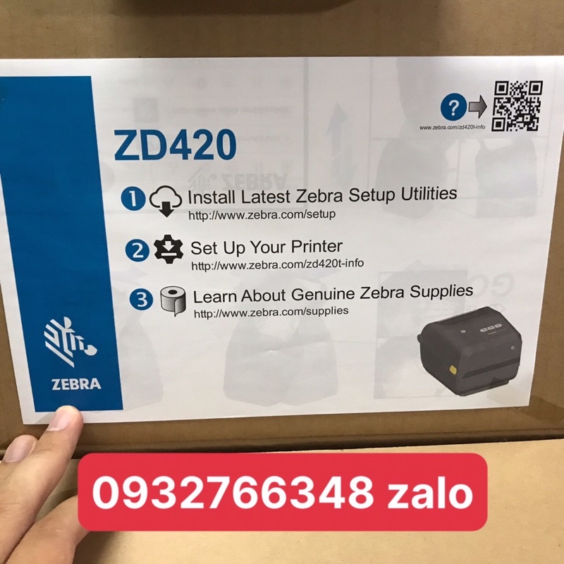 Chat/sdt Máy in mã vạch, tem nhãn Zebra ZD420 (300dpi) ZD42043-T0P000EZ