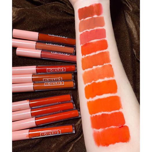 Set 10 Son Kem Lì Ershiqi Lâu Trôi, Mềm Mịn, Màu Sắc Hiện Đại
