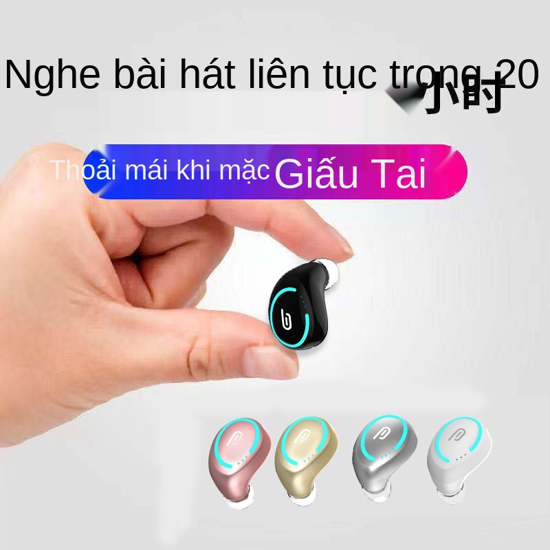 Tai Nghe Bluetooth Không Dây Mini Tai Dài Thời Lượng Pin Dành ChooppoHuaweivivoApple Xiaomi Phổ