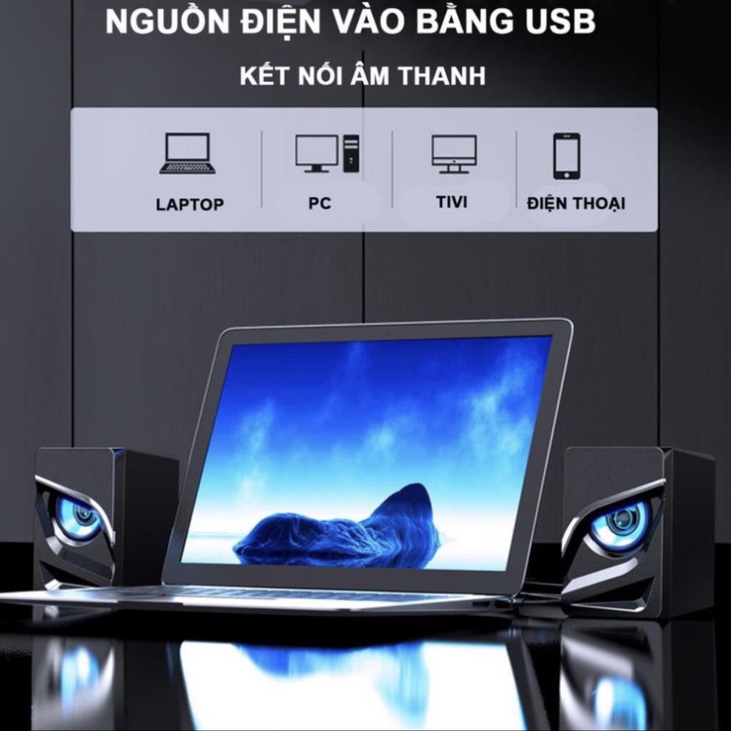 Loa vi tính SADA V-128 Eagle Eye âm Bass Trầm nổi dùng cho điện thoại máy tính laptop