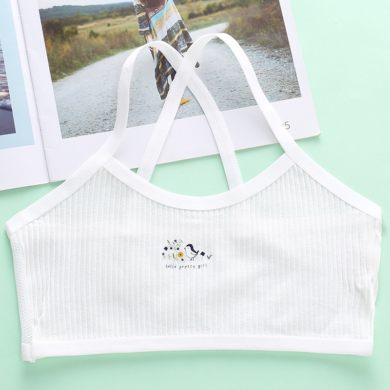 8-10 - 12 Tuổi Áo Ngực cotton Hai Dây Dành Cho Bé Gái