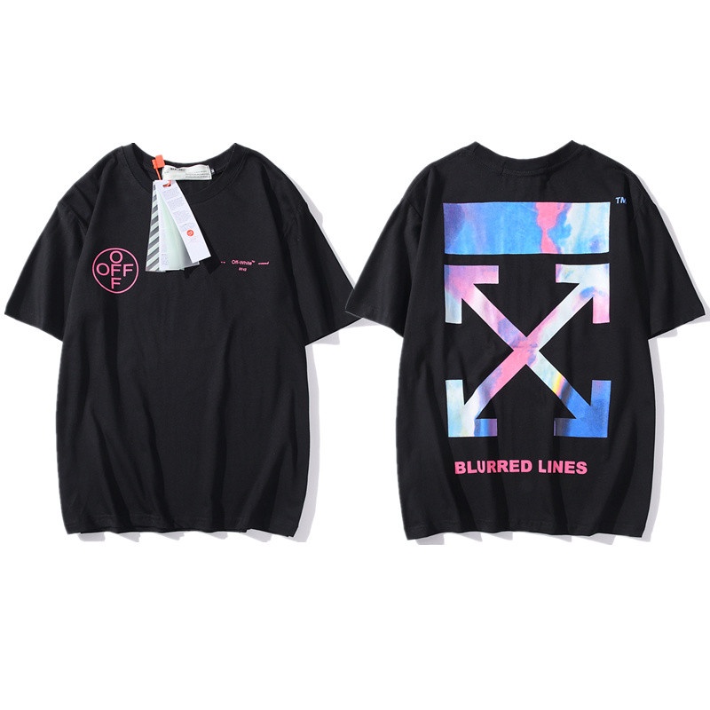 Áo Thun Tay Ngắn In Hoạ Tiết Off White Thời Trang Dành Cho Cặp Đôi