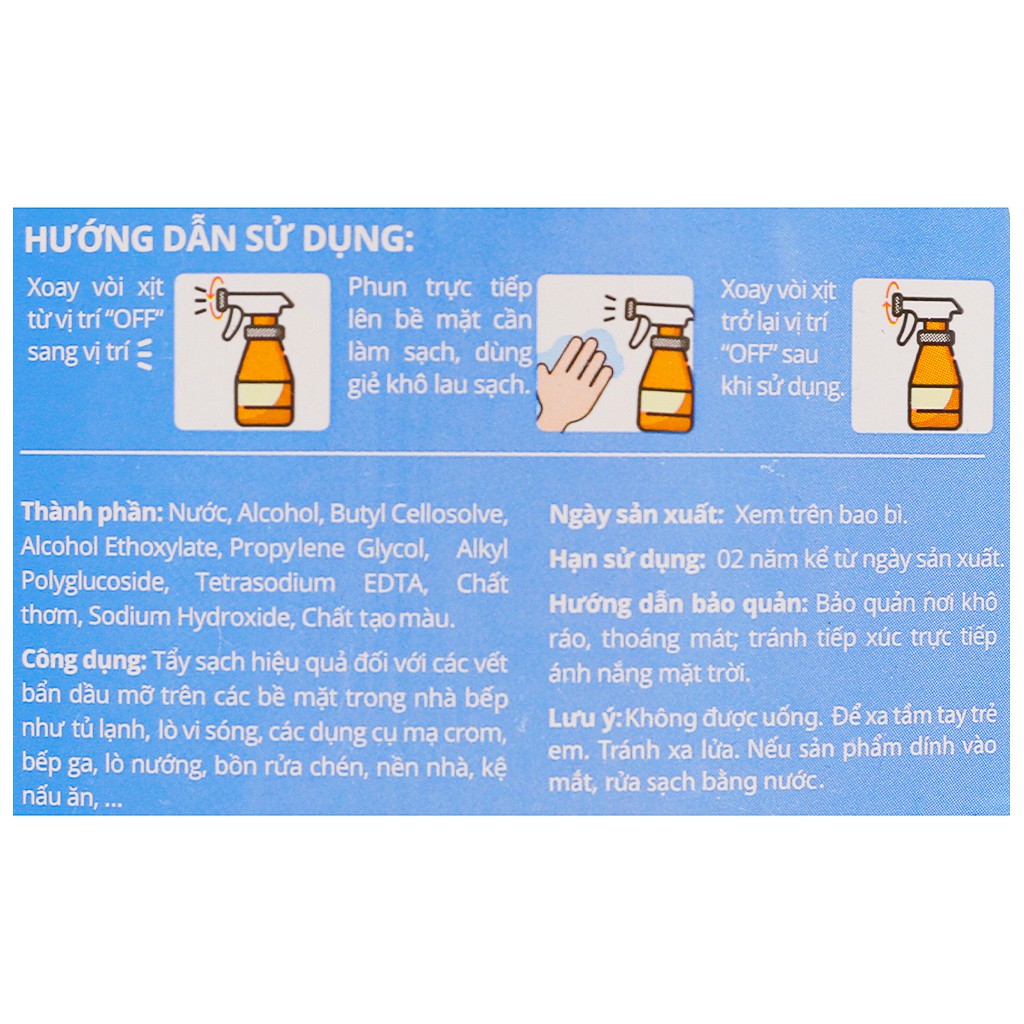 Nước lau bếp IZI HOME 650ml