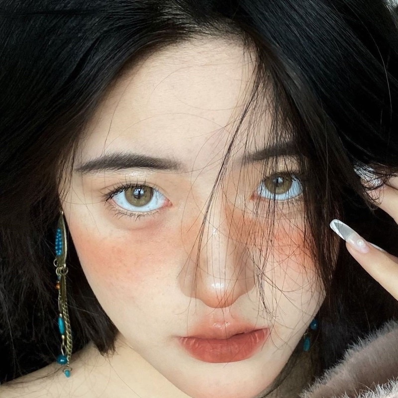 Kính áp tròng PI BROWN Lens | Size không giãn HSD 3tháng. Giá 1 đôi tặng khay @glossylens.vn