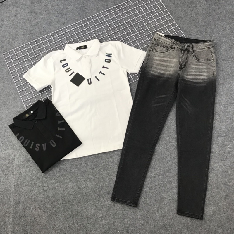 Áo thun nam ngắn tay cổ bẻ phản quang