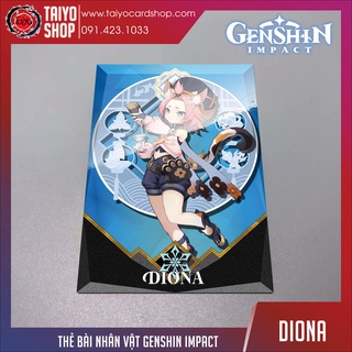 Thẻ bài sưu tầm card custom bánh xốp Genshin Impact Diona