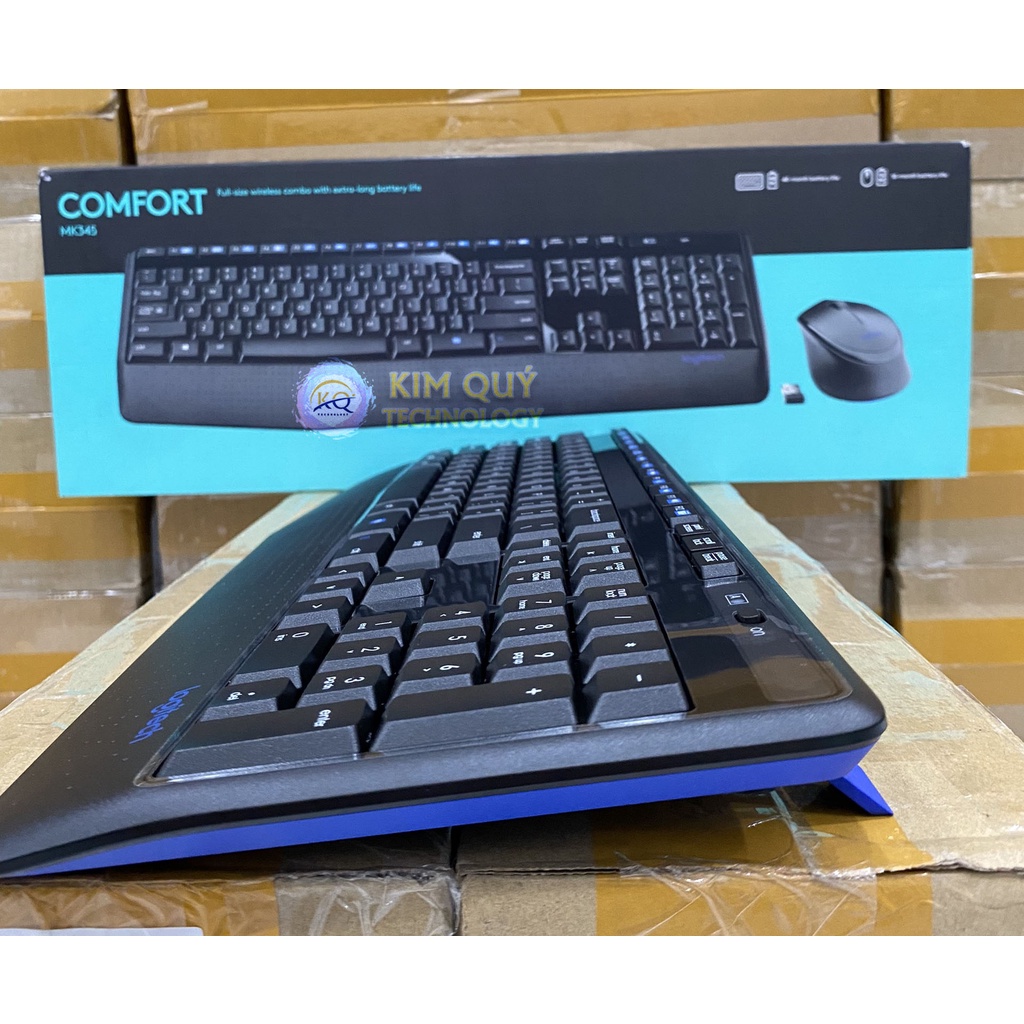 Combo Bàn Phím Và Chuột Không Dây Logitech MK345 - Hàng Chính Hãng - BH12TH