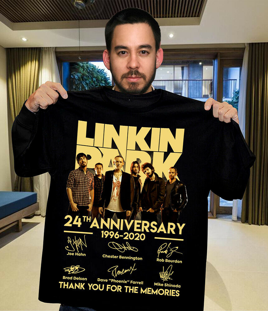 Áo Thun In Chữ Linkin Park Kỷ Niệm 24 Năm 1996 2020 Cỡ M 3Xl
