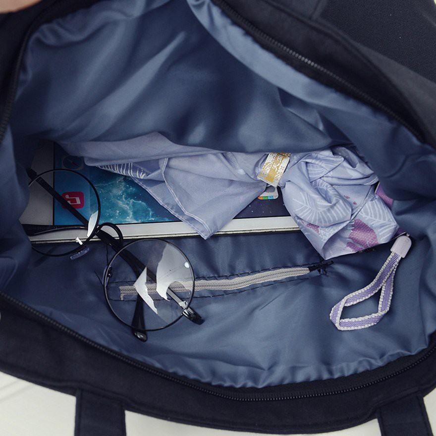 Túi vải canvas phối nhiều họa tiết hợp thời trang dành cho nữ | BigBuy360 - bigbuy360.vn